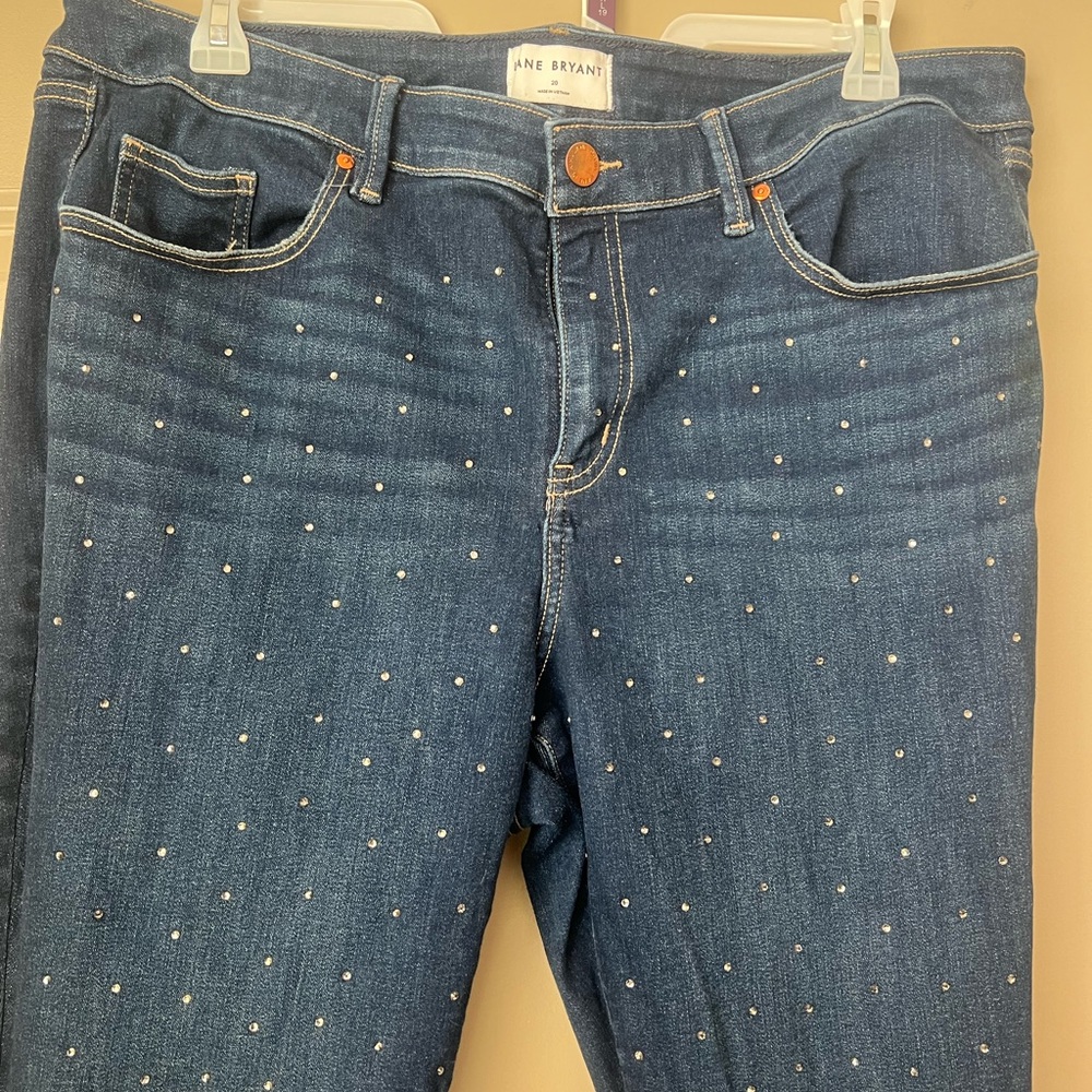 Lane Bryant Signature Fit Skinny Jean With Rhinestones - Picture 5 of 10